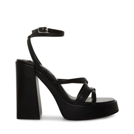 Black Steve Madden Affection Women's Heels Sandals | PH 8617TOM